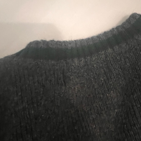 VINTAGE 90’s POLO CHARCOAL GREY MENS V- NECK SWEATER - Picture 5 of 7